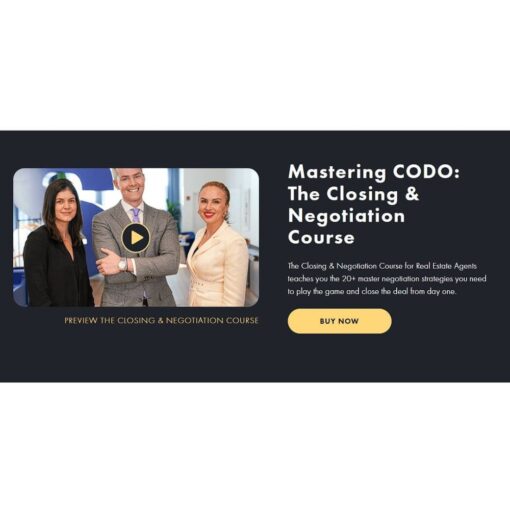 [Video Course] Mastering CODO: The Closing & Negotiations Course by Ryan Serhant