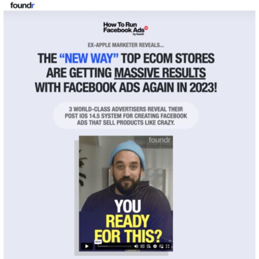 [Video Course] How to run Facebook Ads 2.0 by Nick Shackelford, Foundr
