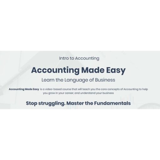 [Video Course] Accounting Made Easy by Josh Aharonoff