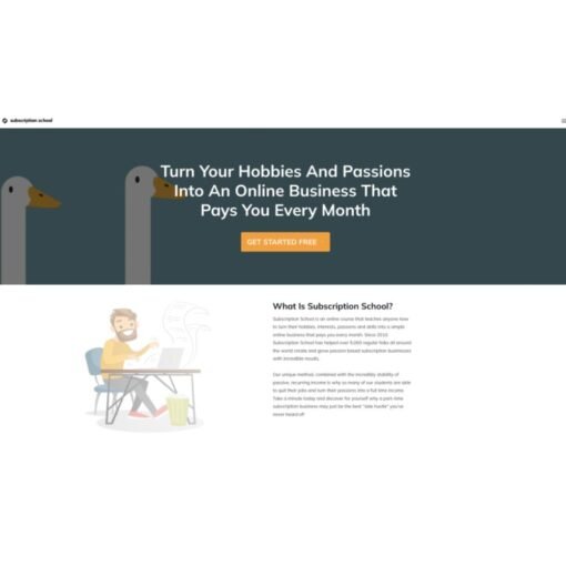 [Video Course] Subscription School Masterclass by Adam Nolan