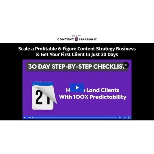 [Video Course] 30-Day Content Strategist by Paul Xavier