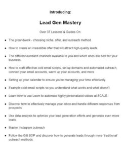 [PDF Course] Lead Gen Mastery by Zarak C