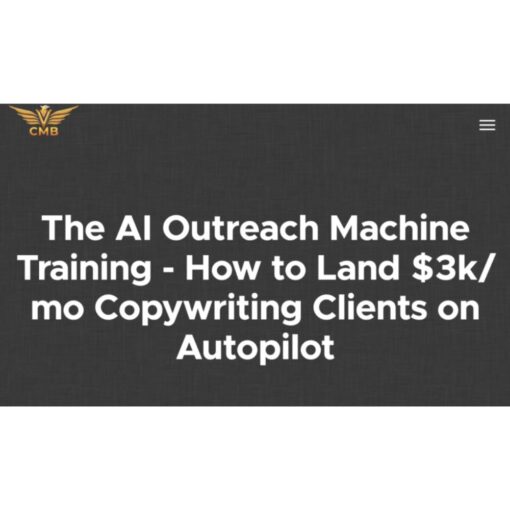 [Video Course] The AI Outreach Machine Training+Email Domination by Sean Ferres