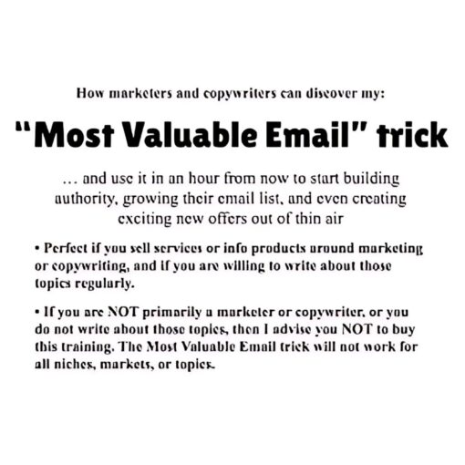 [Video Course] Most Valuable Email by John Bejakovic