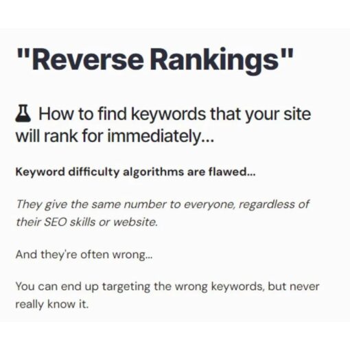 [Video Course] Reverse Keyword Rank by Jack Duncan