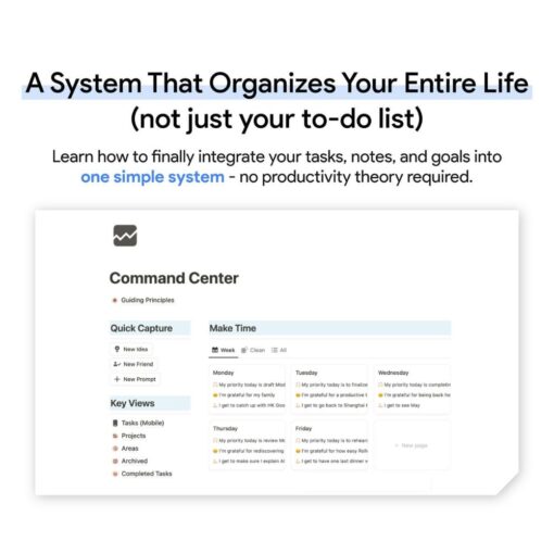 [Video Course] Build Your Command Center in Notion by Jeff Su - Image 2