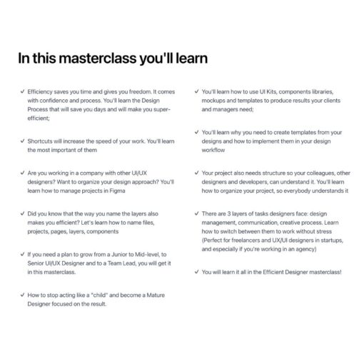 [Video Course] Efficient Designer Masterclass by Alexunder Hess - Image 2