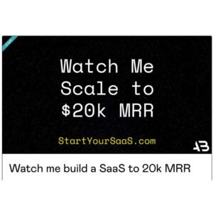 [Video Course] Watch me build a SaaS to 20k MRR by Alex Berman
