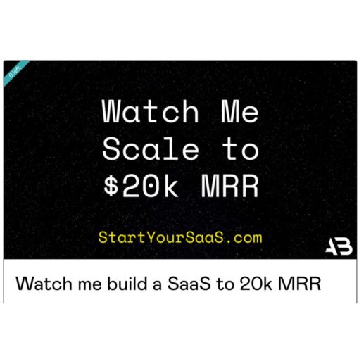 [Video Course] Watch me build a SaaS to 20k MRR by Alex Berman
