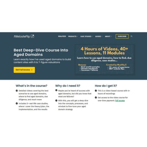 [Video Course] The Aged Domains by Mushfiq S - Image 2